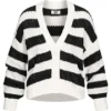 JACQUELINE DE YONG JDY By ONLY Damen V-Neck Strickcardigan Mit Knopfleiste Streifen Muster Weiss Schwarz 2 JACQUELINE DE YONG JDY By ONLY Damen V-Neck Strickcardigan Mit Knopfleiste Streifen Muster Weiss Schwarz -Vero Moda Verkaufsgeschäft 21120476