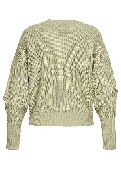 Vero Moda Damen NOOS V-Neck Cuff Strickcardigan Mit Knopfleiste Desert Sage Grün 4 Vero Moda Damen NOOS V-Neck Cuff Strickcardigan Mit Knopfleiste Desert Sage Grün – Bild 2