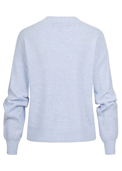 Vero Moda Damen NOOS V-Neck Cardigan Mit Knopfleiste Ballonärmel Blue Bell Blau 4 Vero Moda Damen NOOS V-Neck Cardigan Mit Knopfleiste Ballonärmel Blue Bell Blau – Bild 2