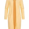 VILA Damen NOOS Longform Cardigan Offener Schnitt 2-Pockets Golden Haze Gelb 2 VILA Damen NOOS Longform Cardigan Offener Schnitt 2-Pockets Golden Haze Gelb -Vero Moda Verkaufsgeschäft 21120596
