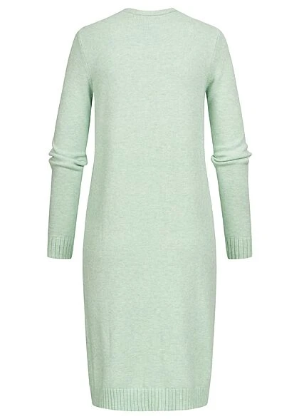 VILA Damen NOOS Longform Cardigan Offener Schnitt 2-Pockets Grayed Jade Grün 5 VILA Damen NOOS Longform Cardigan Offener Schnitt 2-Pockets Grayed Jade Grün – Bild 3