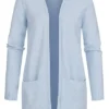 VILA Damen NOOS Midi Cardigan Offener Schnitt 2-Pockets Kentucky Blau 1 VILA Damen NOOS Midi Cardigan Offener Schnitt 2-Pockets Kentucky Blau -Vero Moda Verkaufsgeschäft 21120602