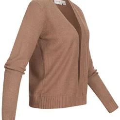 VILA Damen NOOS Kurzer Cardigan Offener Schnitt Portabella Braun 6 VILA Damen NOOS Kurzer Cardigan Offener Schnitt Portabella Braun -Vero Moda Verkaufsgeschäft 21120603 1