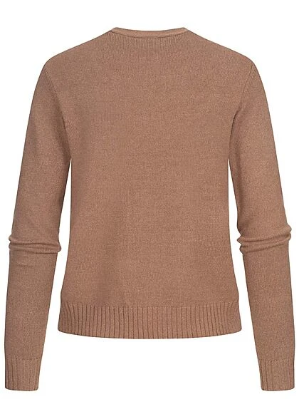 VILA Damen NOOS Kurzer Cardigan Offener Schnitt Portabella Braun 5 VILA Damen NOOS Kurzer Cardigan Offener Schnitt Portabella Braun – Bild 3