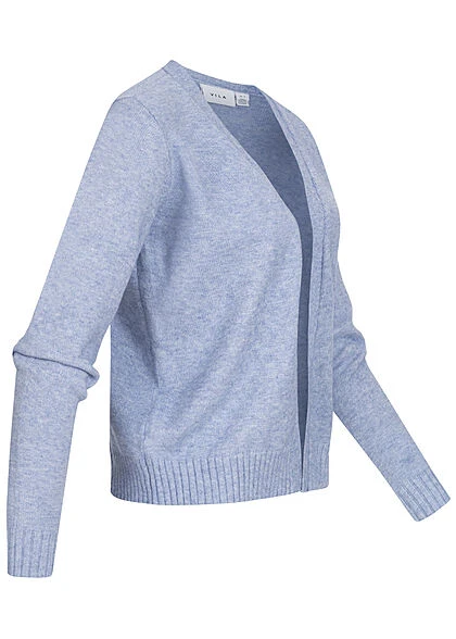 VILA Damen NOOS Kurzer Cardigan Offener Schnitt English Manor Blau 4 VILA Damen NOOS Kurzer Cardigan Offener Schnitt English Manor Blau – Bild 2