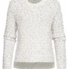 ONLY Damen Vokuhila Strickpullover Mit Multicolor Punkten Cloud Dancer Weiss -Vero Moda Verkaufsgeschäft 21120681