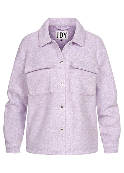 JACQUELINE DE YONG JDY By ONLY Damen Kurze Shacket Hemdjacke Mit 2 Brusttaschen Lavender Lila 3 JACQUELINE DE YONG JDY By ONLY Damen Kurze Shacket Hemdjacke Mit 2 Brusttaschen Lavender Lila
