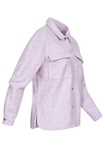 JACQUELINE DE YONG JDY By ONLY Damen Kurze Shacket Hemdjacke Mit 2 Brusttaschen Lavender Lila 4 JACQUELINE DE YONG JDY By ONLY Damen Kurze Shacket Hemdjacke Mit 2 Brusttaschen Lavender Lila – Bild 2