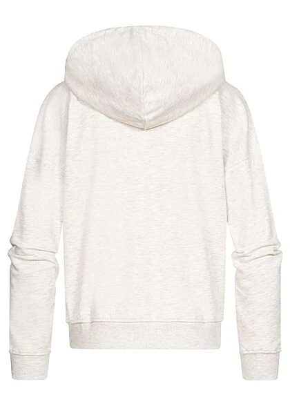 ONLY Damen Basic Sweat Hoodie Mit Kapuze & Kängurutasche Oatmeal Beige Melange 5 ONLY Damen Basic Sweat Hoodie Mit Kapuze & Kängurutasche Oatmeal Beige Melange – Bild 3