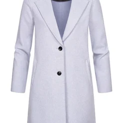 ONLY Damen NOOS Mantel Jacke Coatigan Knopfleiste 2-Pockets Cosmic Sky Lila