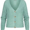 Cloud5ive Damen Kurzer Basic V-Neck Strickcardigan Mit Knopfleiste Türkis 2 Cloud5ive Damen Kurzer Basic V-Neck Strickcardigan Mit Knopfleiste Türkis -Vero Moda Verkaufsgeschäft 21126130