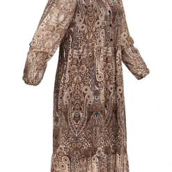 Cloud5ive Damen Langes V-Neck Kleid Mit Knopfleiste Paisley Print 2-lagig Braun Beige 6 Cloud5ive Damen Langes V-Neck Kleid Mit Knopfleiste Paisley Print 2-lagig Braun Beige -Vero Moda Verkaufsgeschäft 21126133 1