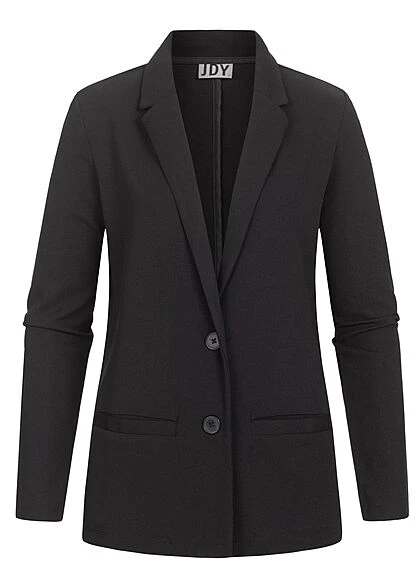 JACQUELINE DE YONG JDY By ONLY Damen NOOS V-Neck Blazer Mit 2 Taschen Knopfleiste Schwarz 3 JACQUELINE DE YONG JDY By ONLY Damen NOOS V-Neck Blazer Mit 2 Taschen Knopfleiste Schwarz