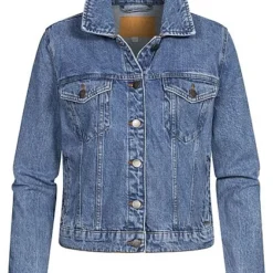 JACQUELINE DE YONG JDY By ONLY Damen NOOS Basic Jeans Jacke 4-Pockets Medium Blau Denim