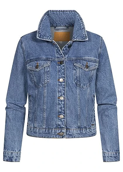 JACQUELINE DE YONG JDY By ONLY Damen NOOS Basic Jeans Jacke 4-Pockets Medium Blau Denim -Vero Moda Verkaufsgeschäft 22010031