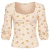 ONLY Damen 3/4 Arm V-Neck Viskose Longsleeve Shirt Blumen Muster Birch Beige 2 ONLY Damen 3/4 Arm V-Neck Viskose Longsleeve Shirt Blumen Muster Birch Beige -Vero Moda Verkaufsgeschäft 22010059