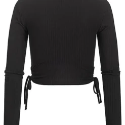ONLY Damen Ribbed Crop Longsleeve Seitlich Zum Schnüren Schwarz 7 ONLY Damen Ribbed Crop Longsleeve Seitlich Zum Schnüren Schwarz -Vero Moda Verkaufsgeschäft 22010061 2
