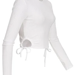 ONLY Damen Ribbed Crop Longsleeve Seitlich Zum Schnüren Weiss 7 ONLY Damen Ribbed Crop Longsleeve Seitlich Zum Schnüren Weiss -Vero Moda Verkaufsgeschäft 22010062 1