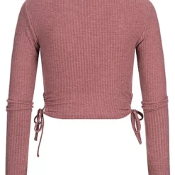 ONLY Damen Ribbed Crop Longsleeve Seitlich Zum Schnüren Rose Braun 7 ONLY Damen Ribbed Crop Longsleeve Seitlich Zum Schnüren Rose Braun -Vero Moda Verkaufsgeschäft 22010064 2