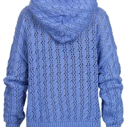ONLY Damen Struktur Hoodie Grobstrickhoodie Mit Kapuze & Tunnelzug Ultramarine Blau -Vero Moda Verkaufsgeschäft 22010081 2