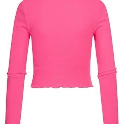 ONLY Damen Cropped V-Neck Longsleeve Pullover Mit Frilldetails Am Saum Pink 5 ONLY Damen Cropped V-Neck Longsleeve Pullover Mit Frilldetails Am Saum Pink -Vero Moda Verkaufsgeschäft 22010093 1