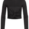 ONLY Damen Kurzes Twist Top Longsleeve Mit Drehdetail Vorn Schwarz 1 ONLY Damen Kurzes Twist Top Longsleeve Mit Drehdetail Vorn Schwarz -Vero Moda Verkaufsgeschäft 22010101