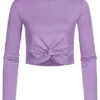 ONLY Damen Kurzes Twist Top Longsleeve Mit Drehdetail Vorn Chalk Violet Lila 2 ONLY Damen Kurzes Twist Top Longsleeve Mit Drehdetail Vorn Chalk Violet Lila -Vero Moda Verkaufsgeschäft 22010102