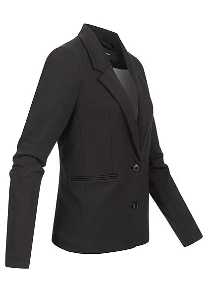 Vero Moda Damen NOOS Slim Fit Jersey Blazer 2-Pockets Knopfleiste Schwarz 4 Vero Moda Damen NOOS Slim Fit Jersey Blazer 2-Pockets Knopfleiste Schwarz – Bild 2