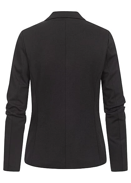 Vero Moda Damen NOOS Slim Fit Jersey Blazer 2-Pockets Knopfleiste Schwarz 5 Vero Moda Damen NOOS Slim Fit Jersey Blazer 2-Pockets Knopfleiste Schwarz – Bild 3