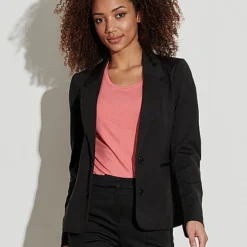 Vero Moda Damen NOOS Slim Fit Jersey Blazer 2-Pockets Knopfleiste Schwarz 9 Vero Moda Damen NOOS Slim Fit Jersey Blazer 2-Pockets Knopfleiste Schwarz -Vero Moda Verkaufsgeschäft 22010164 3