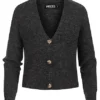 Pieces Damen NOOS Kurze V-Neck Strickjacke Cardigan Knopfleiste Dunkel Grau 1 Pieces Damen NOOS Kurze V-Neck Strickjacke Cardigan Knopfleiste Dunkel Grau -Vero Moda Verkaufsgeschäft 22010266