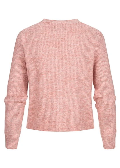 Pieces Damen NOOS Kurze V-Neck Strickjacke Cardigan Knopfleiste Misty Rose 5 Pieces Damen NOOS Kurze V-Neck Strickjacke Cardigan Knopfleiste Misty Rose – Bild 3