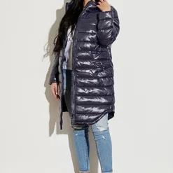 ONLY Damen Steppmantel Mit Kapuze 2-Pockets Night Sky -Vero Moda Verkaufsgeschäft 22010343 4