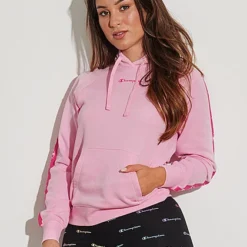 Champion Damen Hoodie Mit Kapuze & Logo Tape Seitlich Kängurutasche Pink -Vero Moda Verkaufsgeschäft 22010367 3