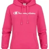 Champion Damen Hoodie Mit Logo Print Kapuze Tunnelzug & Kängurutasche Pink 2 Champion Damen Hoodie Mit Logo Print Kapuze Tunnelzug & Kängurutasche Pink -Vero Moda Verkaufsgeschäft 22010378