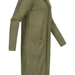 VILA Damen NOOS Longform Cardigan Offener Schnitt 2-Pockets Four Leaf Oliv Grün 6 VILA Damen NOOS Longform Cardigan Offener Schnitt 2-Pockets Four Leaf Oliv Grün -Vero Moda Verkaufsgeschäft 22010385 1