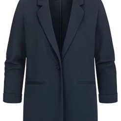 Vero Moda Damen 7/8 Tailored Blazer Anzugjacke 2-Pockets Navy Blazer Blau