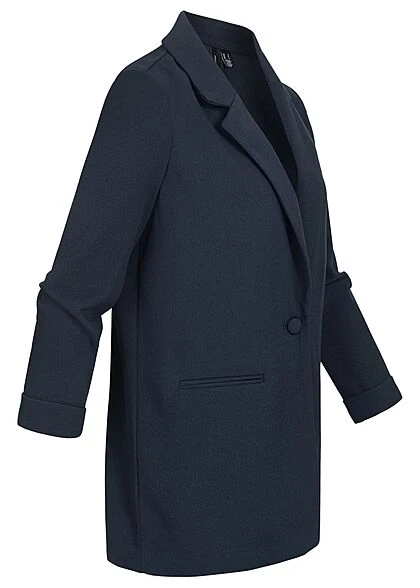 Vero Moda Damen 7/8 Tailored Blazer Anzugjacke 2-Pockets Navy Blazer Blau 4 Vero Moda Damen 7/8 Tailored Blazer Anzugjacke 2-Pockets Navy Blazer Blau – Bild 2