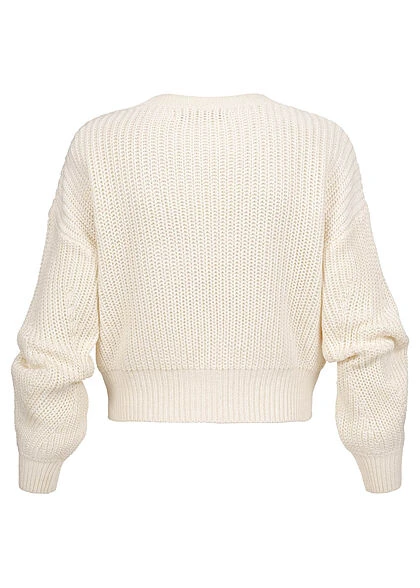 ONLY Damen Kurze Strickjacke Cardigan Mit Knopfleiste Tofu Weiss Natural 4 ONLY Damen Kurze Strickjacke Cardigan Mit Knopfleiste Tofu Weiss Natural – Bild 2