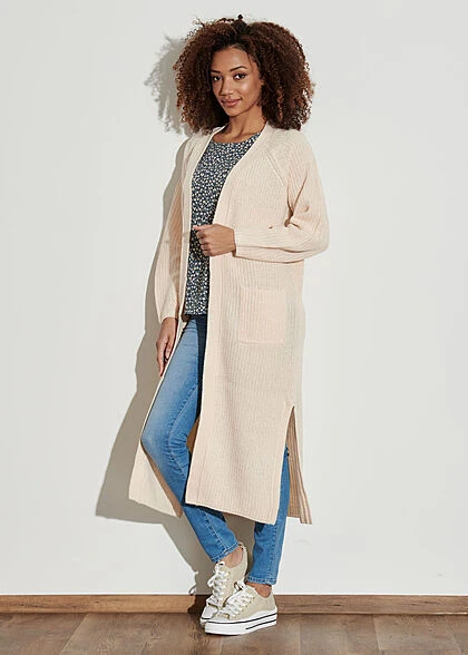 ONLY Damen Maxi Struktur Cardigan Mit 2 Taschen Offener Schnitt Tofu Weiss Natural 6 ONLY Damen Maxi Struktur Cardigan Mit 2 Taschen Offener Schnitt Tofu Weiss Natural – Bild 4