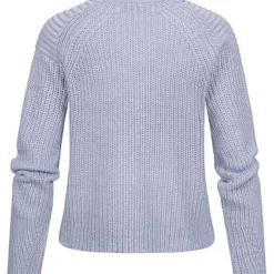 ONLY Damen Gerippter Struktur Strickpullover Mit Weiten Ärmeln Eventide Blau 5 ONLY Damen Gerippter Struktur Strickpullover Mit Weiten Ärmeln Eventide Blau -Vero Moda Verkaufsgeschäft 22010545 1