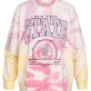 ONLY Damen Oversized Sweater Pullover Longsleeve Mit "New York State" Print Rosa -Vero Moda Verkaufsgeschäft 22020003