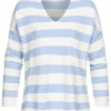 ONLY Damen V-Neck Strick Longsleeve Pullover Mit Streifen Cloud Weiss Blau 1 ONLY Damen V-Neck Strick Longsleeve Pullover Mit Streifen Cloud Weiss Blau -Vero Moda Verkaufsgeschäft 22020050