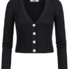 JACQUELINE DE YONG JDY By ONLY Damen NOOS V-Neck Cardigan Mit Knopfleiste Kurz Geschnitten Schwarz 2 JACQUELINE DE YONG JDY By ONLY Damen NOOS V-Neck Cardigan Mit Knopfleiste Kurz Geschnitten Schwarz -Vero Moda Verkaufsgeschäft 22020481