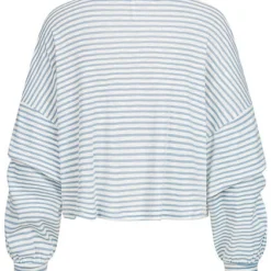 ONLY Damen Short Cut Top Longsleeve Streifen Blau Weiss 5 ONLY Damen Short Cut Top Longsleeve Streifen Blau Weiss -Vero Moda Verkaufsgeschäft 22020550 1