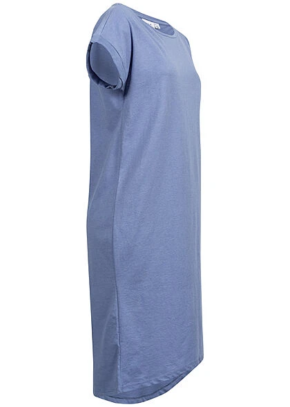 VILA Damen NOOS Midi Kleid Kurzarm Und Rundhals English Manor Blau 4 VILA Damen NOOS Midi Kleid Kurzarm Und Rundhals English Manor Blau – Bild 2