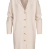 VILA Damen Longform Viskose Strickcardigan Mantel Mit Knopfleiste Natural Melange 1 VILA Damen Longform Viskose Strickcardigan Mantel Mit Knopfleiste Natural Melange -Vero Moda Verkaufsgeschäft 22020727