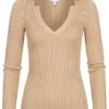 Aware By Vero Moda Damen V-Neck Struktur Longsleeve Pullover Safari Braun 2 Aware By Vero Moda Damen V-Neck Struktur Longsleeve Pullover Safari Braun -Vero Moda Verkaufsgeschäft 22020747