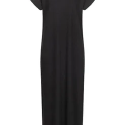 Aware By Vero Moda Damen Longform Viskose Kleid A-Linie Schwarz