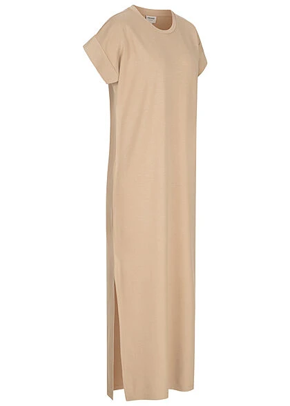 Aware By Vero Moda Damen Longform Viskose Kleid A-Linie Safari Braun 4 Aware By Vero Moda Damen Longform Viskose Kleid A-Linie Safari Braun – Bild 2